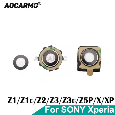 Aocarmo For Sony Xperia Z1 Z2 Z3 Z3V Z1mini Compact Z5mini Z5P X XP Back Rear Camera Lens with Frame