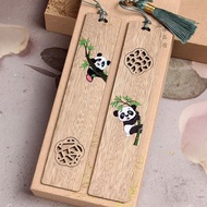 Painted Golden Silk Phoebe Panda Bookmark Hollow Window Panda Cultural Creative Bookmark Children Cu