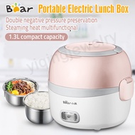 Bear Portable Electric Lunch Box  Rice cooker  Office Cooking Hot Dish Pot  Gift UK Plug