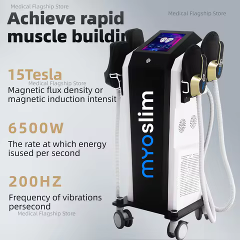 MYOslim Neo 6500W High Power 4 RF Handles 200Hz Body Sculpt 6500W 200Hz Body Muscle Stimulate Machin