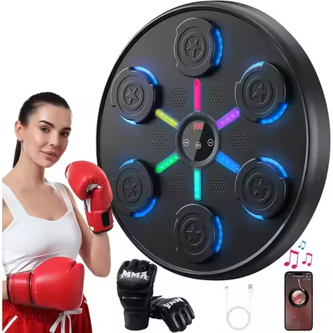 Second Generation WallMounted Music Boxing Machine with Integrated Gloves for Adults: Smart Bluetoot