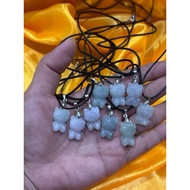 Hello kitty burma jade necklace