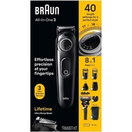 Braun All-in-One Style Kit Series 3 3470 8-in-1 Trimmer for Men with Beard Trimmer Ear & Nose Trimme
