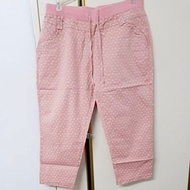 Women Pink Dotted 7-Point Pants (Today ️