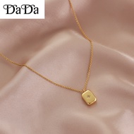 gold chain 916k original gold necklace with zircon short temperament geometric drop pendant necklace girlfriend gift