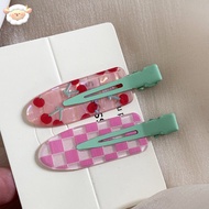 H Juice Series Hair Clip 2-piece Set Cute Makeup Traceless Hair Clip Glitter Bangs Clip