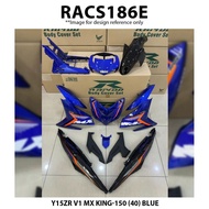 Cover Set Rapido Y15ZR V1 V2 Yamaha MX KING-150 (40) Blue Ysuku Accessories Motor Y15 Coverser Biru 