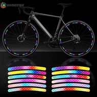 Homestar Mountain Bike Rainbow Cool Highlight Reflective Stickers Balance Bike Motorcycle Noctilucence Safety Warning Stickers Bicycle Tire Ornaments