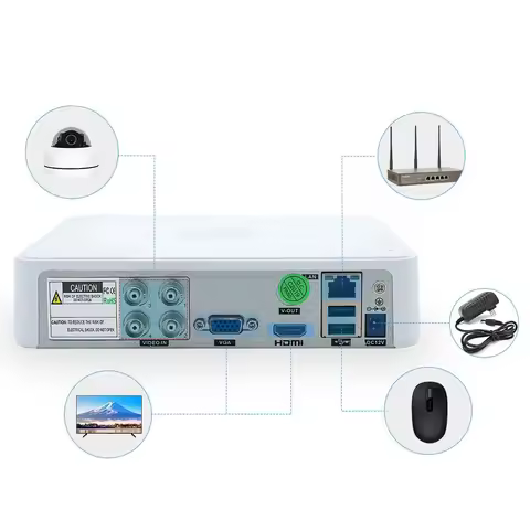 HD 5MP DVR 4/8 Channel CCTV AHD DVR AHD-N Hybrid DVR 1080P DVR 5in1 Video Recorder for AHD TVI CVI C