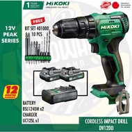 HITACHI HIKOKI DV12DD 12V BRUSHLESS CORDLESS IMPACT DRILL SOLO/SET WH12DD DH12DD DV12DD BSL1225M BSL