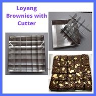 Loyang Brownies with Cutter 8 Inci 6 Inci 5 Inci Acuan Brownies Mould with Cutter Brownies Loyang Br