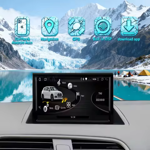 N 8 Inch Android 14 Touch Screen For Audi Q3 2013-2018 Car Radio Carplay Auto GPS Navigation Multime