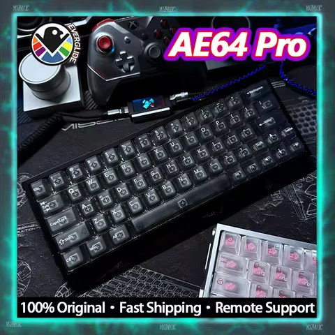 Everglide AE64 Pro Gaming Keyboard 480MHz MCU 8000Hz Polling Rate Dual RGB LED Support WEB Driver 0.
