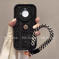 Lozenge Weave Phone Case Honor X9C Smart X9cSmart HonorX9cSmart 5G New Cartoon Vintage Fashion Camel