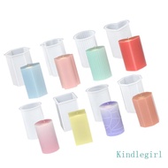 KING 8Pcs Geometric Cylinder Silicone  Molds For Handmade  Soap Home Decoration Holiday  and Resin C