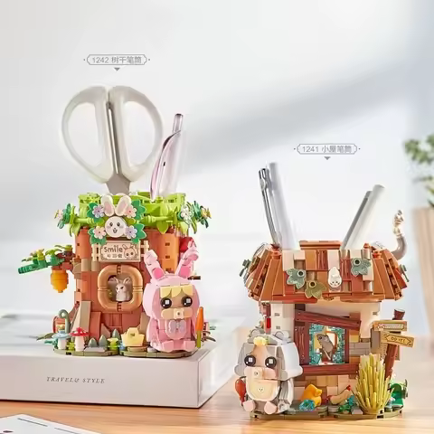 LOZ mini Blocks Teens Building Toys DIY Bricks Puzzle Girls Gift Tree Pen Holder container Home Deco