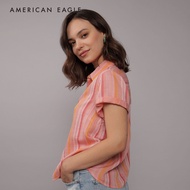 American Eagle Short-Sleeve Button-Up Shirt เสื้อเชิ้ต ผู้หญิง แขนสั้น (EWSB 035-5710-800)