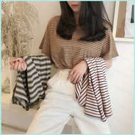 XS1 Colorful Striped T-shirt - Short-Sleeved Loose Fit for Women