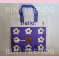 PERIWINKLE BLUE Plastic Bag with Handle & Expandable Sides for Packaging, Gift Bag Souvenir Giveaway
