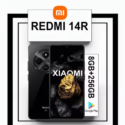 REDMI 14R 5G Smartphone with Triple Card Slot Design Dual Nano SIM MicroSD Memory Card 8GB 256GB Sto
