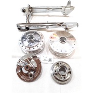 EX5 Hi Power High Power Chrome Set Chrome Swingarm/Front Hub/Rear Hub/Sprocket Hub/Front Hub Panel/S