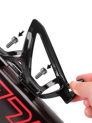 1個黑色自行車水杯架,漸變色鋁合金車用水瓶架,配有螺絲和扳手,適用於路/山地車戶外騎行