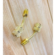 【R22 To R22 Gas Hose Meter】L Bolw Plus Liquid Tube Adapter Connector Kit Ac Conditional Spare Part