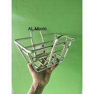 Kranjang keranjang Ful stainless sepeda lipat front blok Rak depan sepeda lipat front blok