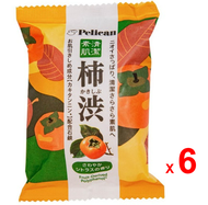 PELICAN สบู่พีลิแคน คากิชิบุ สูตรแทนนินลูกพลับ และสารสกัดใบชา ผลิตในประเทศญึ่ปุ่น ชุดละ 6 ก้อน ก้อนล