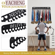 YACHENG Medal Display Rack, Large Capacity Sturdy Award Hanger Holder, Organizer Wall Mounted Black 