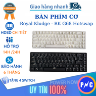 Bàn Phím Cơ Không Dây Hotswap RK G68 RK100 Led Đơn Sắc. Ba Chế Độ Bluetooth 5.0/ 2.4G - Kèm USB reic