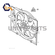 Car Accessories Electric Cooling Radiator Fan Assembly 17427540681 For BMW E60 E61 E63 E64 530i 523i