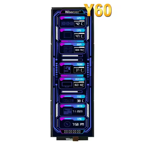 14.5/12.6 Inch LCD Screen Monitor for Y70/Y60 2K 2560x720 IPS Display HDMI USB C for Aida64 CPU GPU 