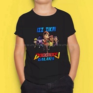 Boboiboy Tshirt Budak Galaxy Kid T shirt (Add Name) custom print baju cotton