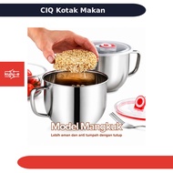 CIQ Stainless Steel Lunch Box Bowl 201 LARGE C201 Silver