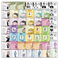 sticker custom sticker kereta 59 MBTI Attribute Pattern Cartoon Stickers Decoration Car Luggage Phon