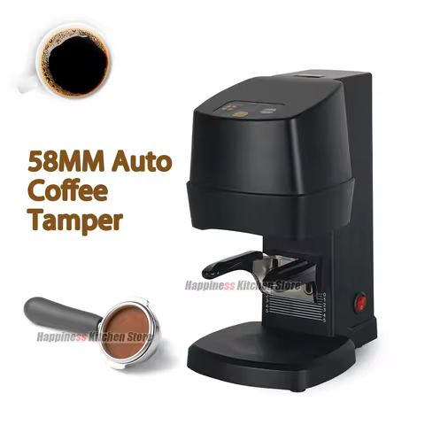 Electric 58MM Coffee Tamper Machine Automatic Flat Press Grinder Coffee Bean Powder Weight Adjusting