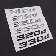 3d ABS Chrome Black Logo 330d 316d 318d 325d 335d 320d Emblem Letters Car Trunk Sticker For BMW E46 