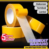 Double Tip Tape Size 2 CM X 3 Meters Clear Duct Tape Super3m Sticky Adhesive 2 Sides Good Most Dable