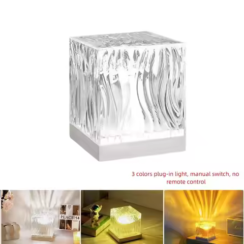 16 Colors Light Ocean Waves Projector Light Dynamic Wave Effect USB Water Ripple Crystal Lamp Remote