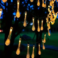 Solar Drop Light LED Teardrop Drop Light Solar Christmas Light Outdoor Garden Yard Garden Tree Party