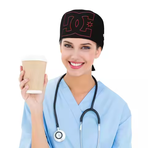 DC Shoe Co Scrub Hat Doctor Working Surgical Cap Men Women Adjustable Nursing Caps for Dentist