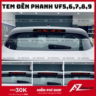 Brake light stickers VF5, VF6, VF7, VF8, VF9, E34, Limo Green, brake light decal