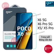 POCO X6 Pro 5G/ X6 5G, Poco X5 5G/ X5 Pro 5G/ X4GT Tempered Glass Transparent Borderless Black 9H Be