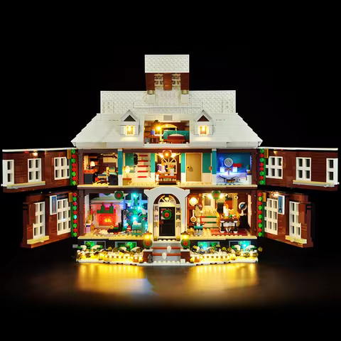 BRIXSPARK DIY LED Lighting Kit for 21330 Lego Home Alone House - Compatible Building Blocks Model Li