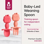 Mamabear BPA Free Baby BLW Silicone Training Spoon & Fork Set