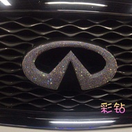 Suitable for Infiniti Q50LQX70QX50Q60FX35G25 Rear Car Logo Diamond Decoration Car Sticker Diamond Ca