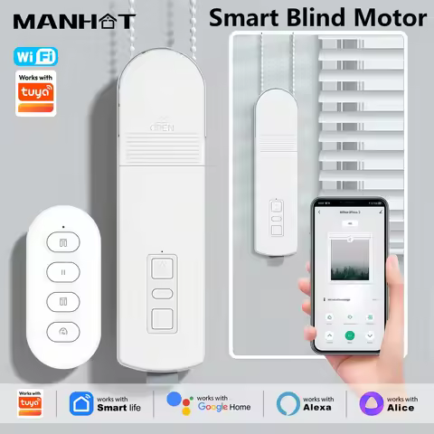Smart WIFI Motorized Chain Roller Blinds Shade DIY Shutter Drive Motor App Voice Rmote Control Work 