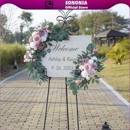 [SONONIA] 2 Pieces Wedding Arch Flowers Silk Flowers Farmhouse Wedding Aisle Decoration