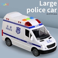 TEMI xe cứu thương xe cảnh sát 120 kim loại đồ chơi hợp kim Xe hơi mô hình đúc xe đồ chơi hiệu ứng â